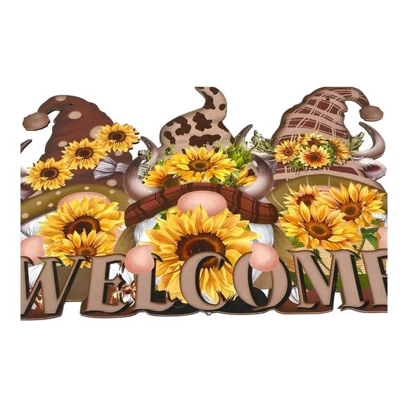 Cow & Sunflower Welcome Gnome Ribbon Bundle | Fall Wreath Kit | Country Decor - Picture 4 of 8